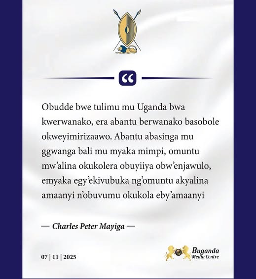  A Thought from Hon. Katikkiro Charles Peter Mayiga
